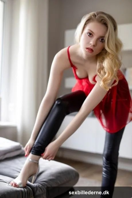 Glamorous babe Emmi strips naked & shows off her flawless petite body