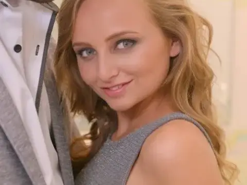 Stunning young blonde Lady Bug banged from behind & covered 