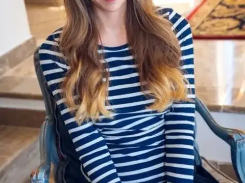 Charming teen Kay J flashes her polkadot underwear before ge